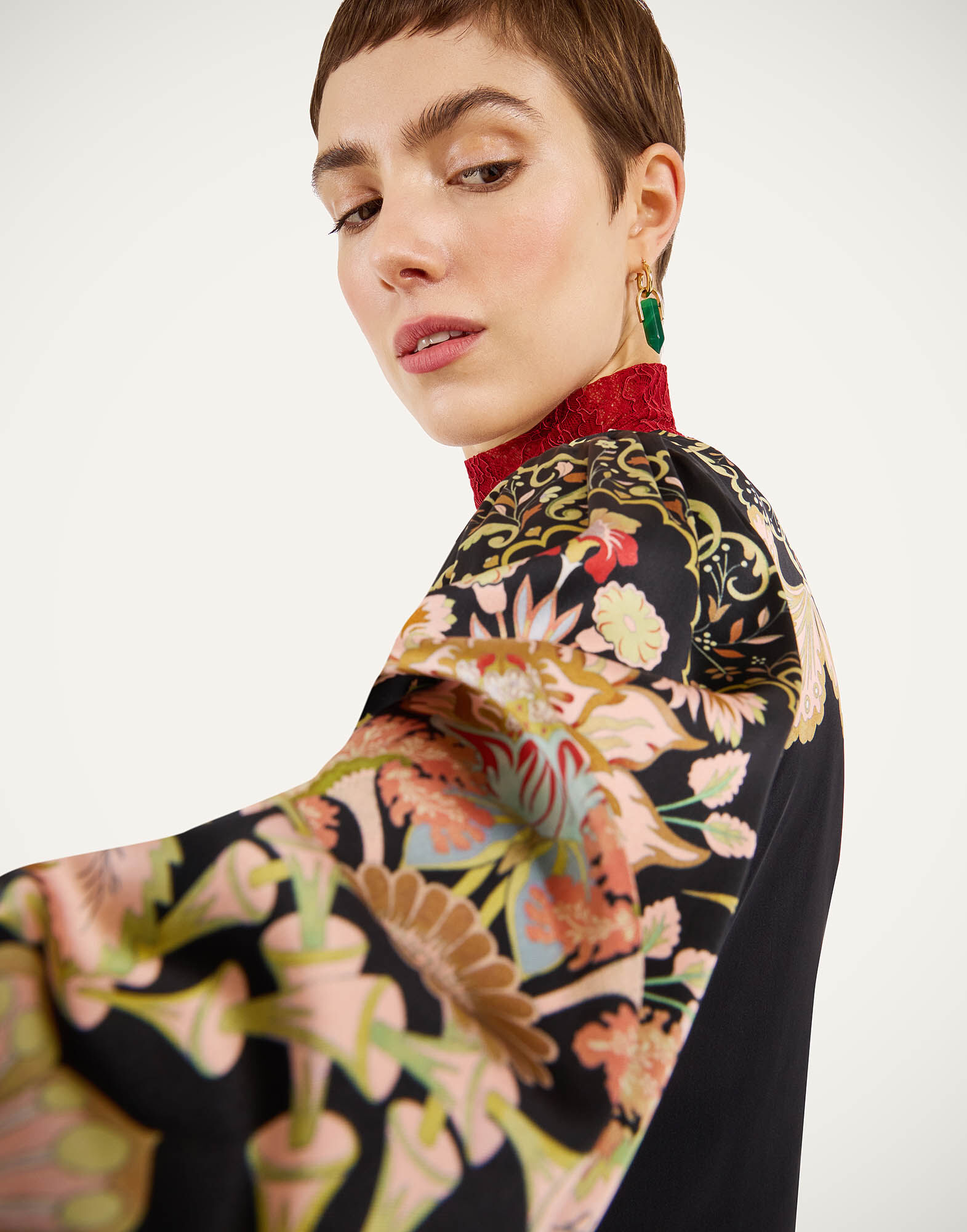 La DoubleJ Clingy Swing Cornucopia Plac&eacute;e Black DRE0762VIS023CRN03BL01