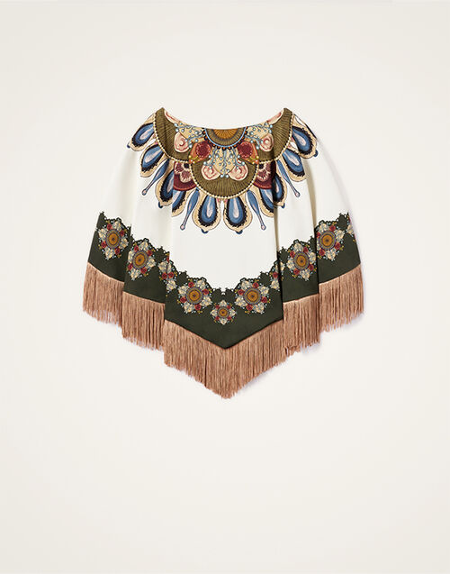 La DoubleJ Reversible Mini Poncho Nucleus Placée Off White SCA0077VIS011NUC06WH05