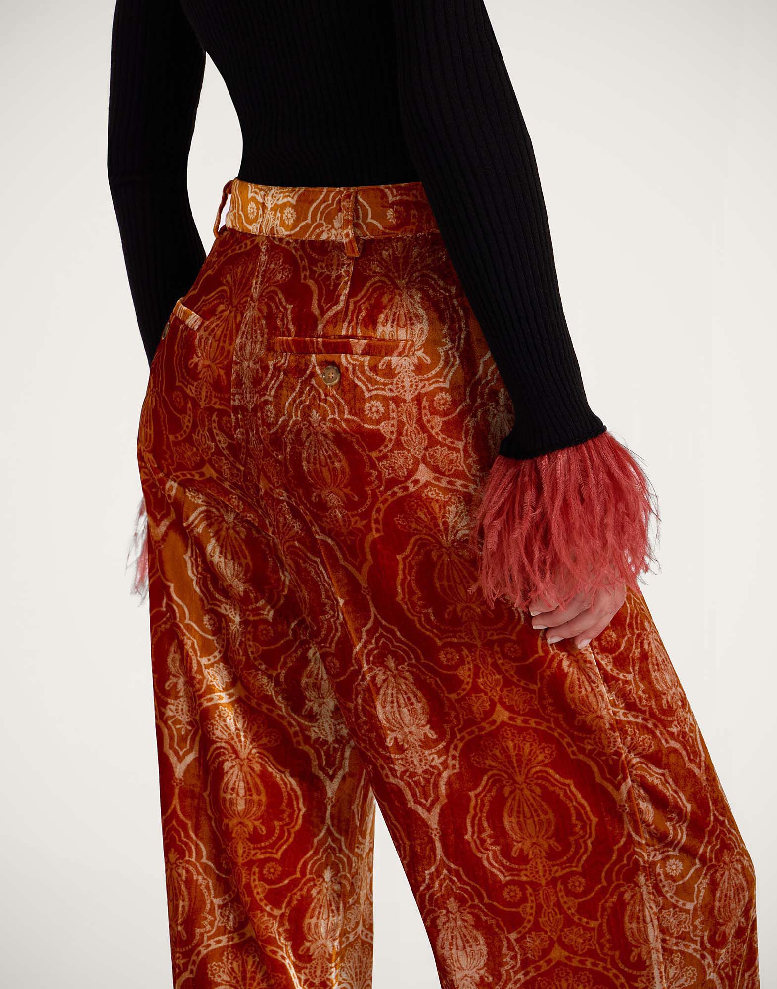 La DoubleJ Loose Pants Banquet Orange TRO0135DEV003BQT03OR02