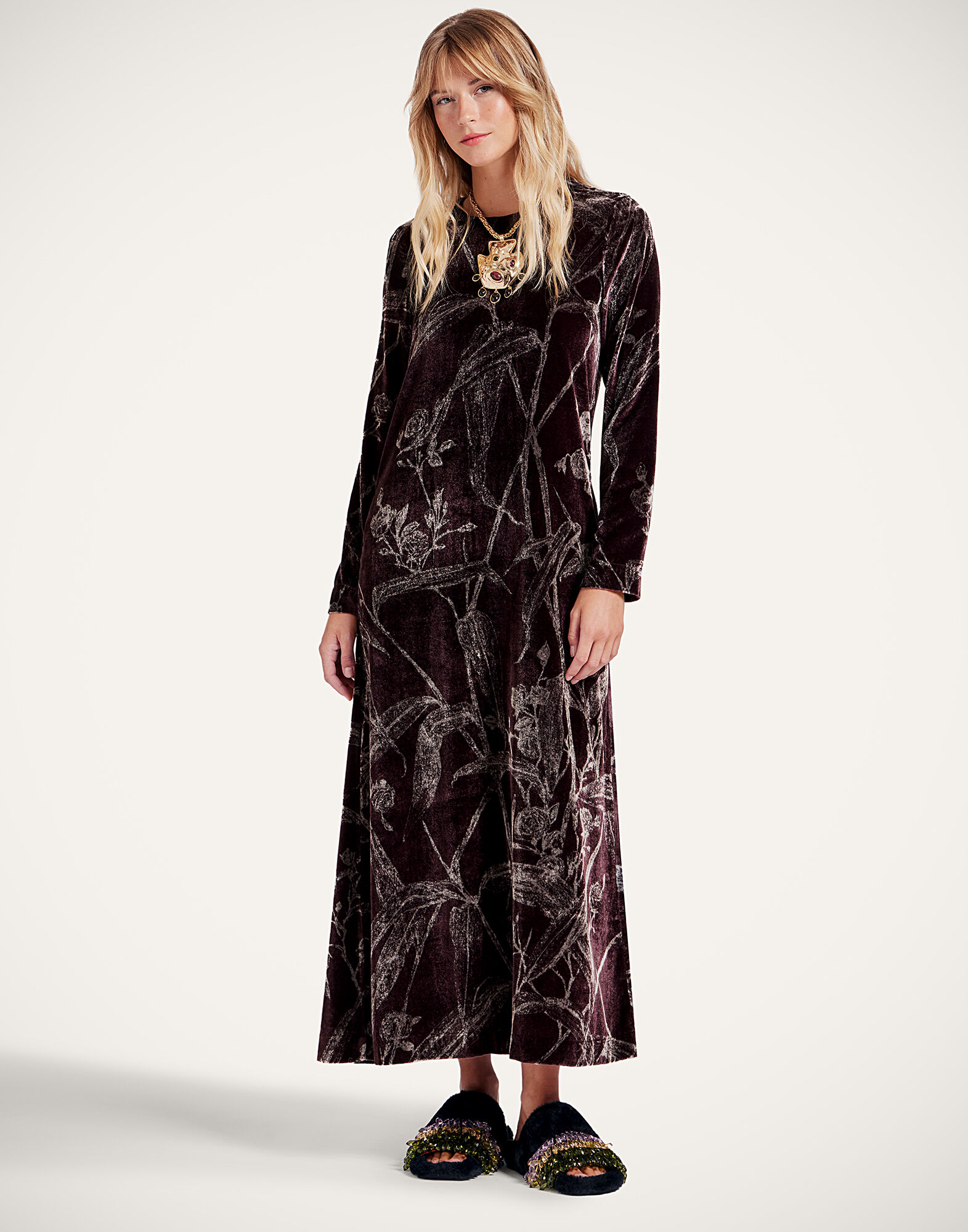 La DoubleJ Long Sleeve Swing Dress Bamboo Burgundy DRE0184DEV004BMB03RE07