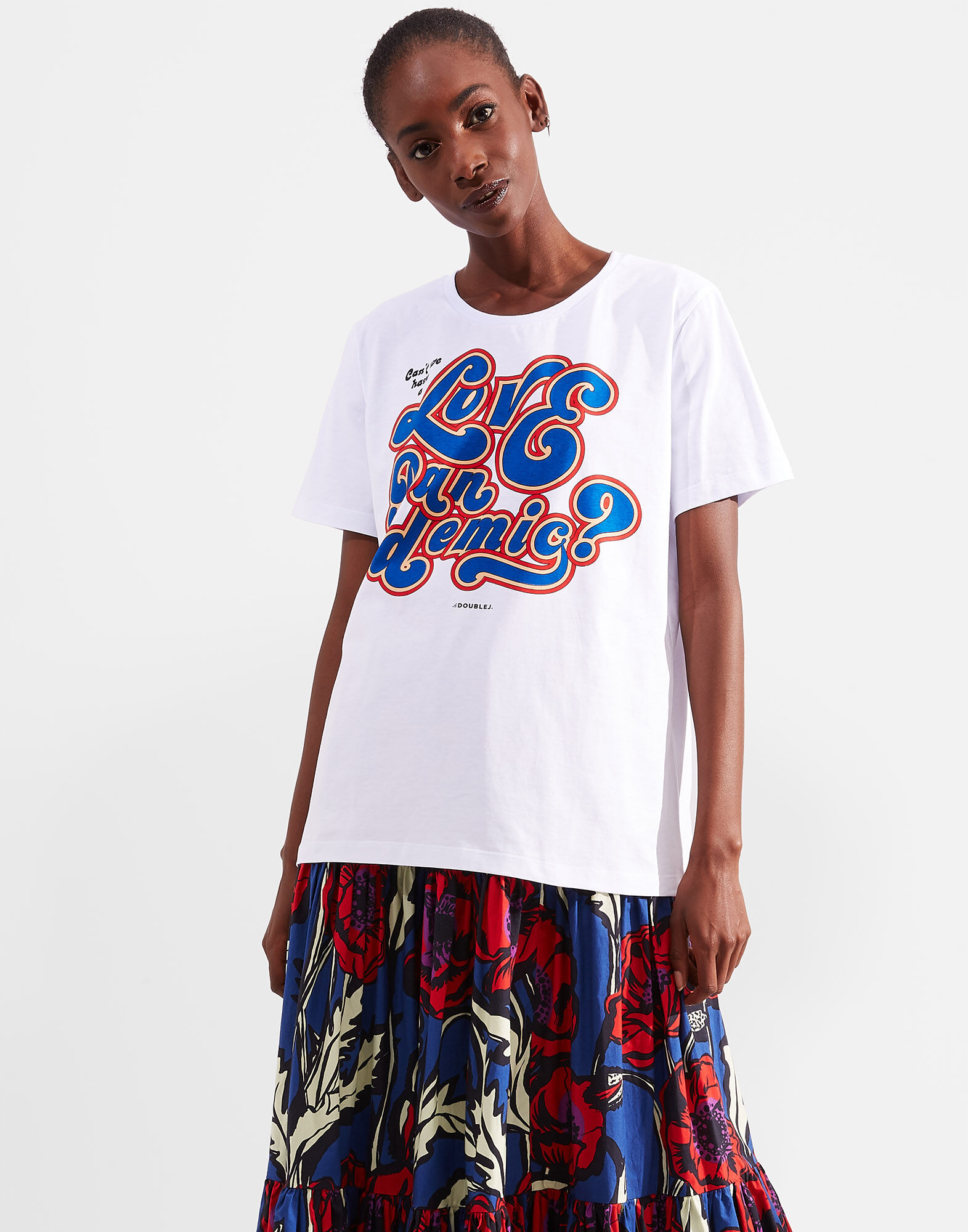 LaDoubleJ Slogan T-shirt Love Pandemic SHI0031JER010SLO0003