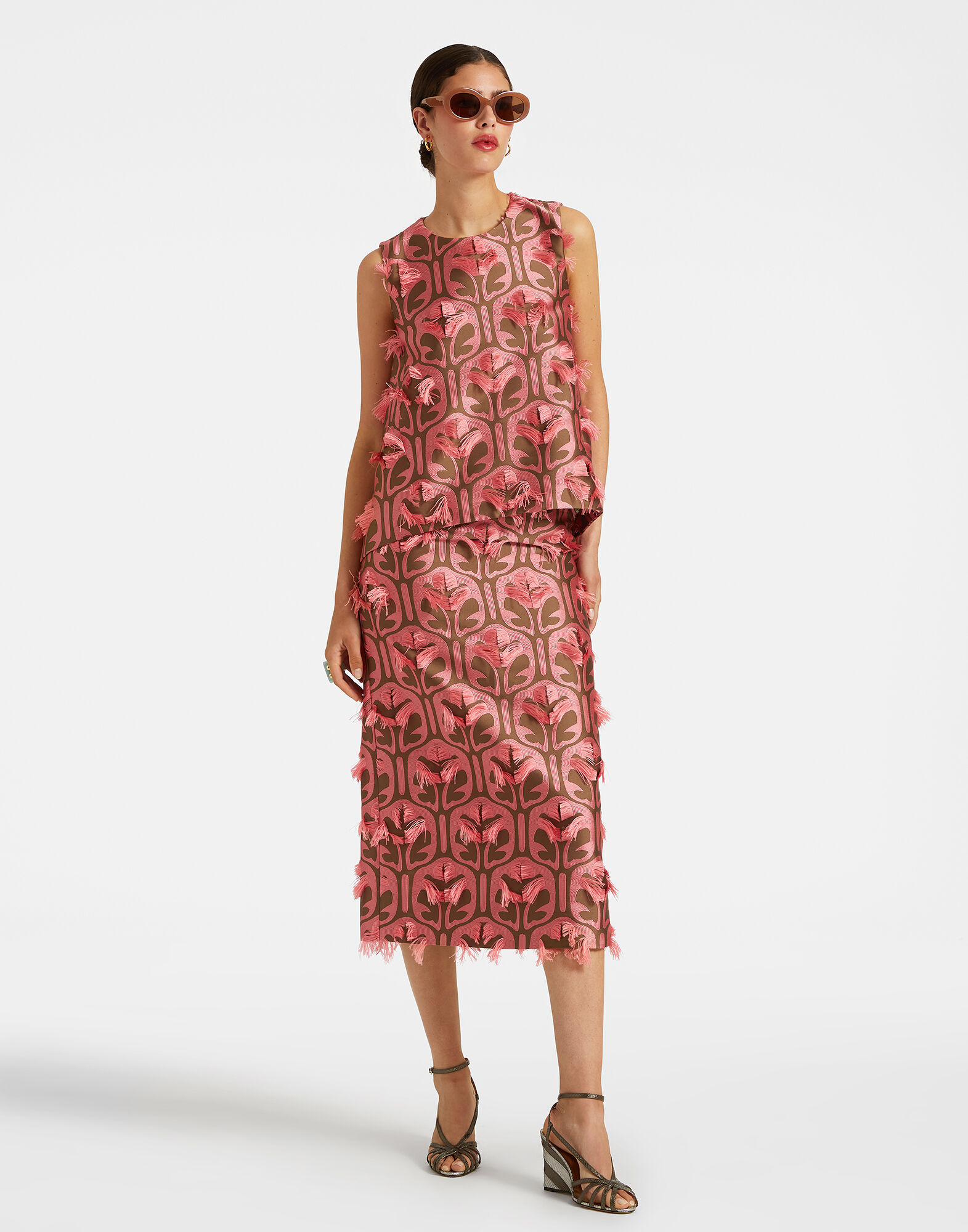 La DoubleJ La Scala Top Grove Kaki/Pink TOP0016JCQ043GRV03PI01