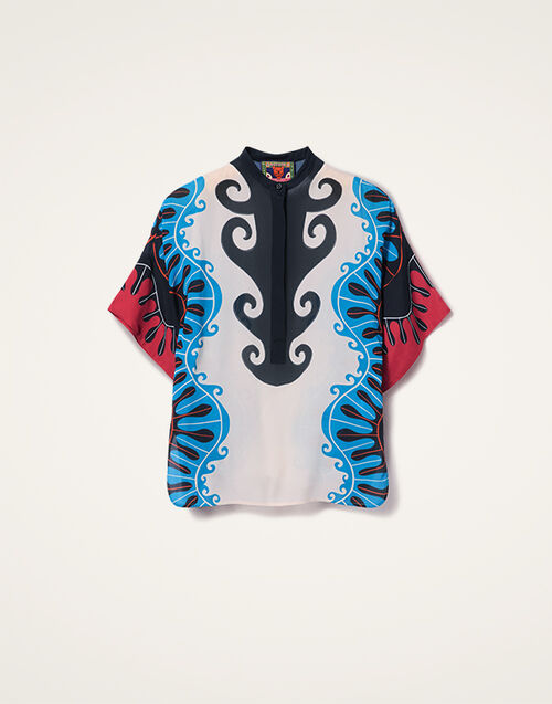 La DoubleJ Estelle Blouse Pacific Placée Blue Petrol SHI0089VIS019PCF03BU05