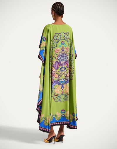 La DoubleJ Dresses Women - Magic Dress Cornucopia Place Green XL 100% Silk La DoubleJ Dresses Women - Magic Dress Cornucopia Place Green XL 100% Silk