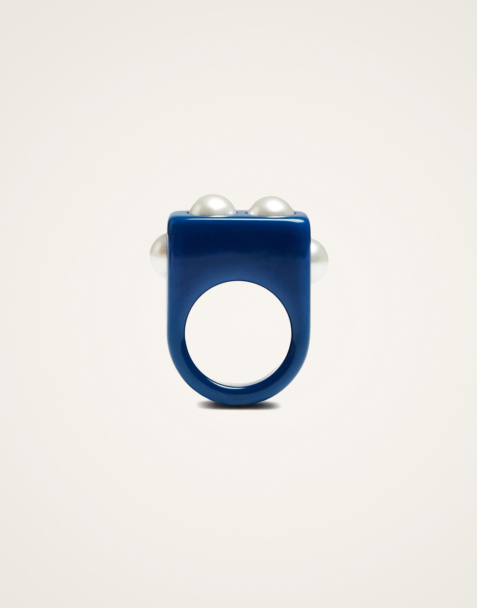 La DoubleJ Nefertiti Ring Solid Royal Blue RIN0007POL007SOLIDBU09