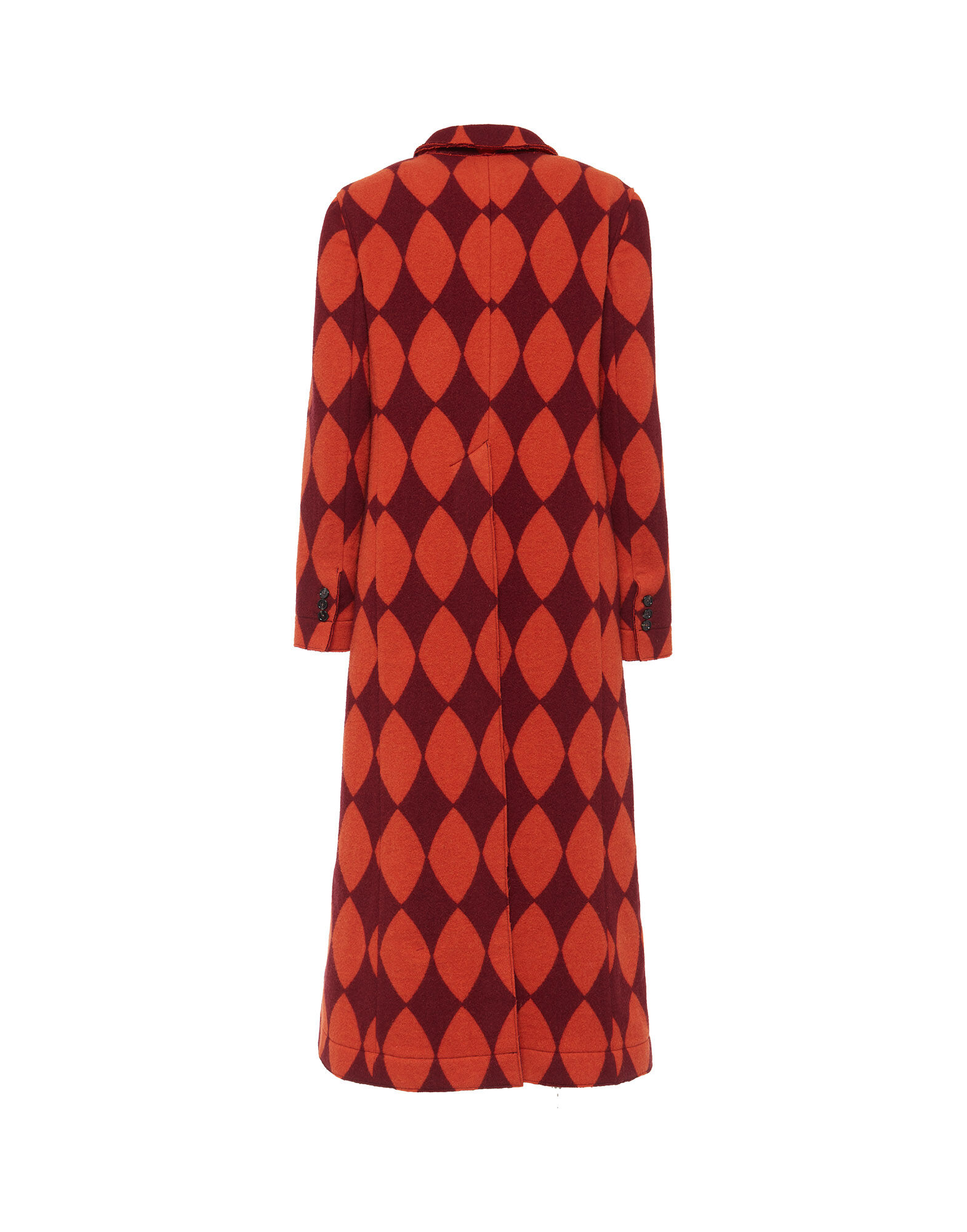 La DoubleJ Duster Coat Arancio/Bordeaux JAC0013WOL010MUL0052