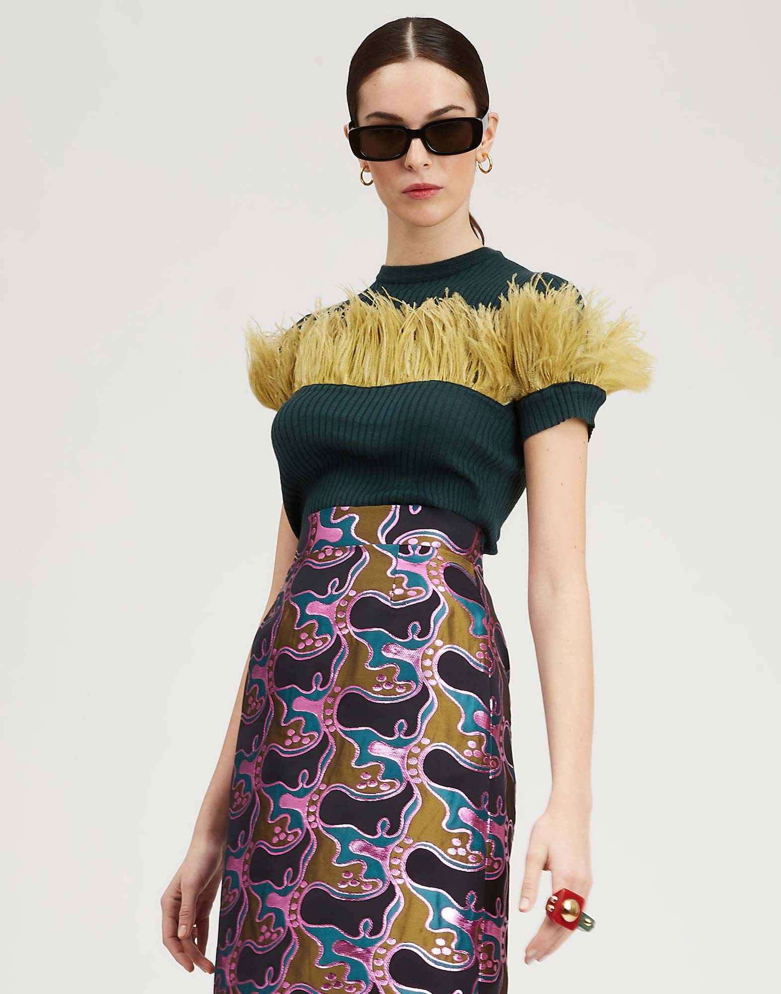 La DoubleJ High Kick Tee Green PUL0182KNI100VA216GR02