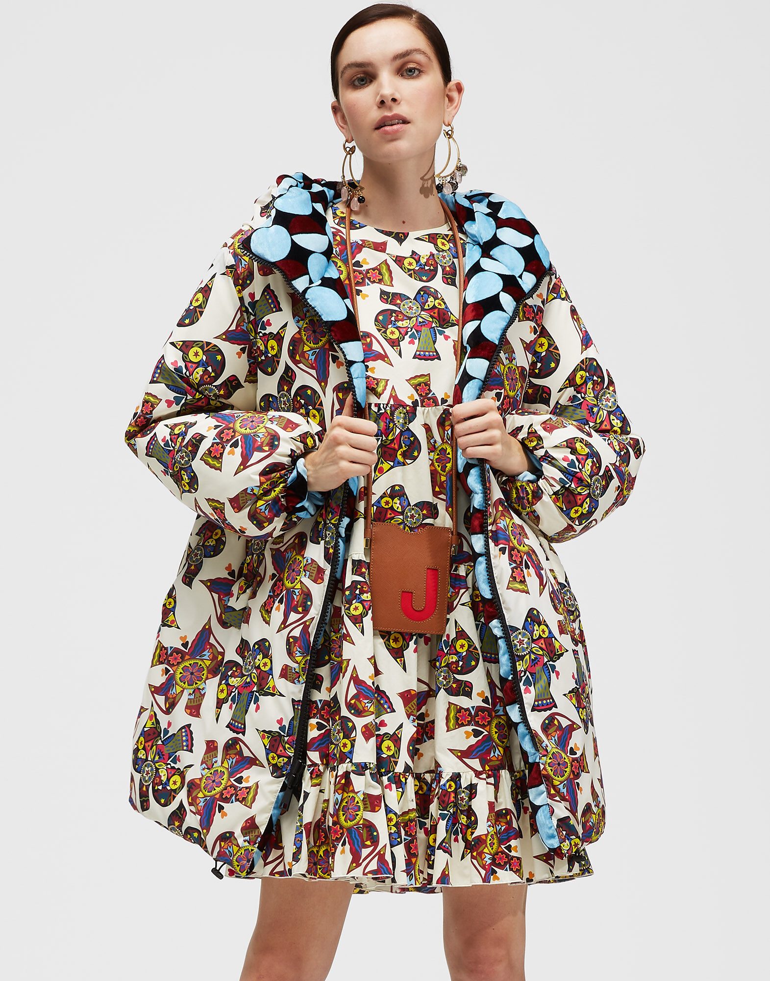 LaDoubleJ Reversible Cocoon Puffer Sfere Azzurro DOW0004VEL004SFE0003