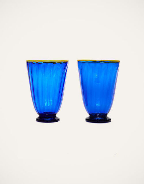 La DoubleJ Rainbow Glass Set of 2 Blue GLA0014MUR001BLU0001