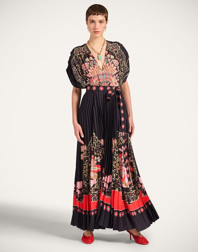 accordion maxi dress Lurex Accordion Maxi Dress