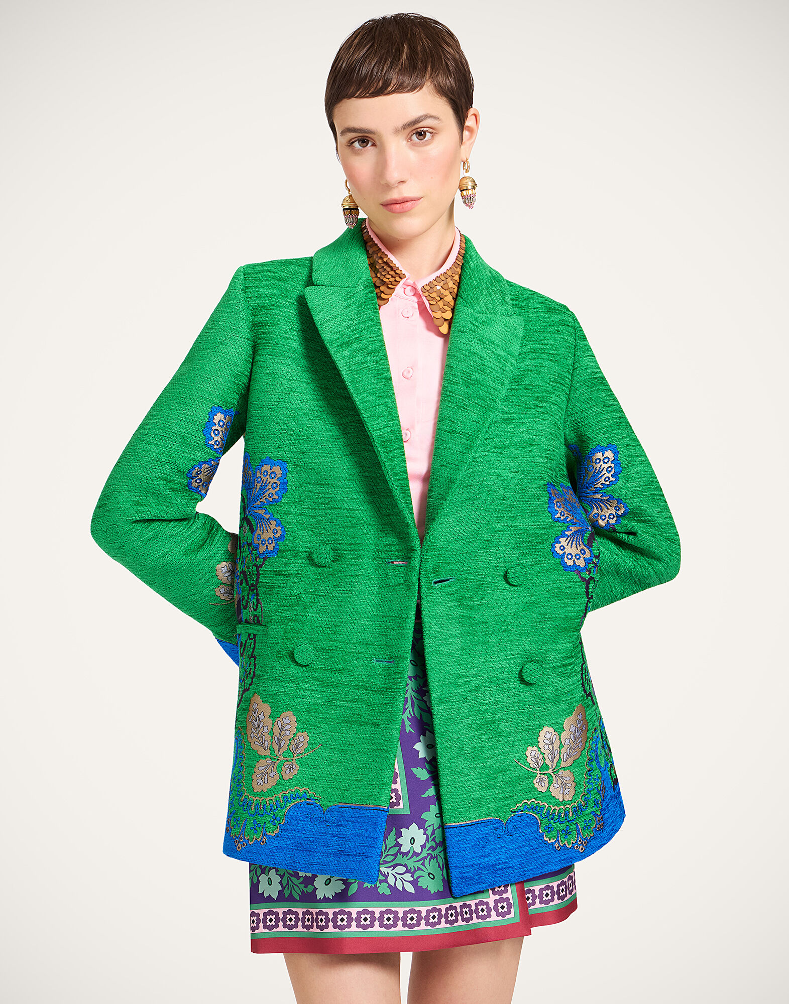 La DoubleJ Jagger Jacket Cornucopia Plac&eacute;e Green JAC0148JCQ130CRN02GR02