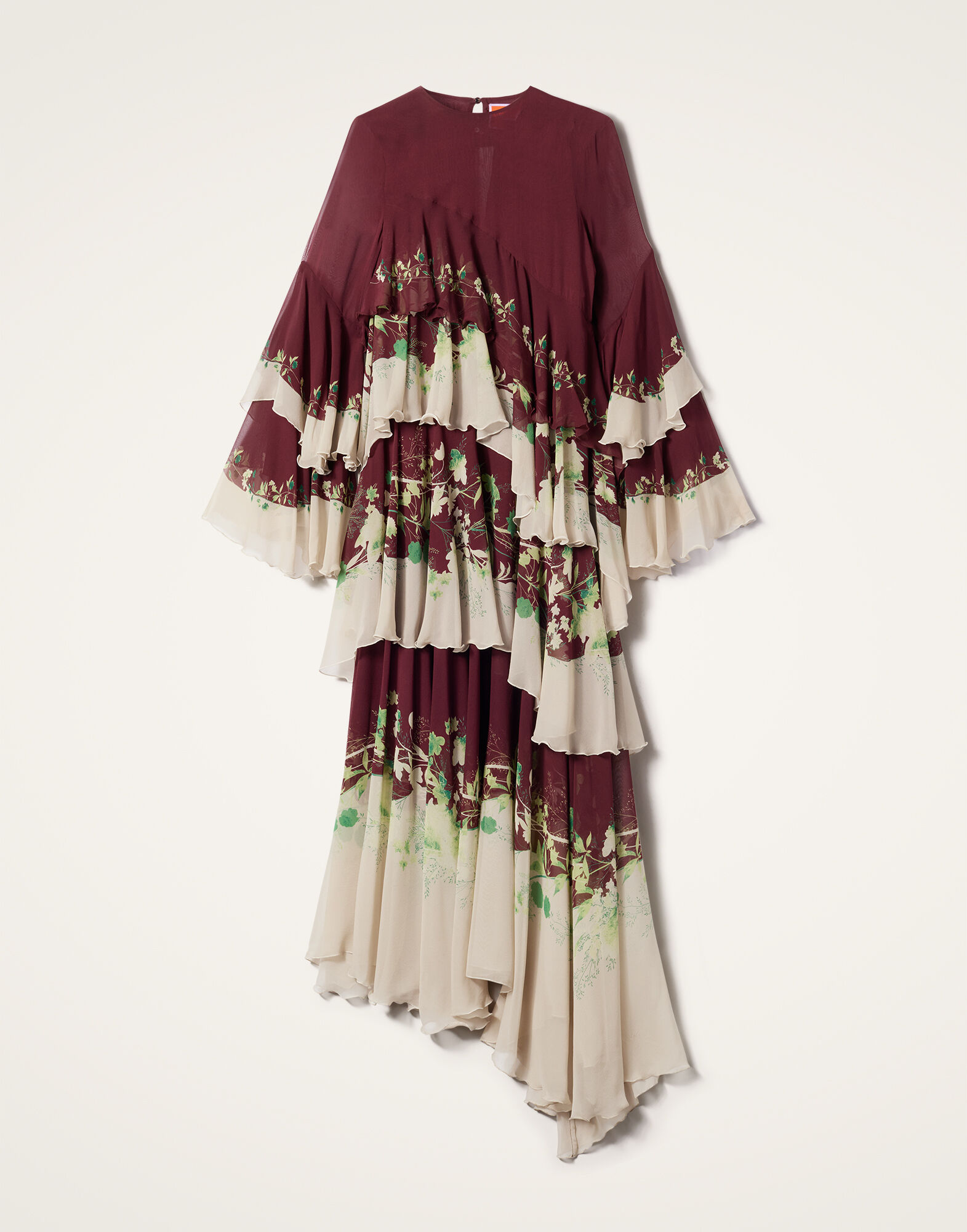 La DoubleJ Naiad Dress Woodland Plac&eacute;e Burgundy DRE0858SIL014WOD01RE02