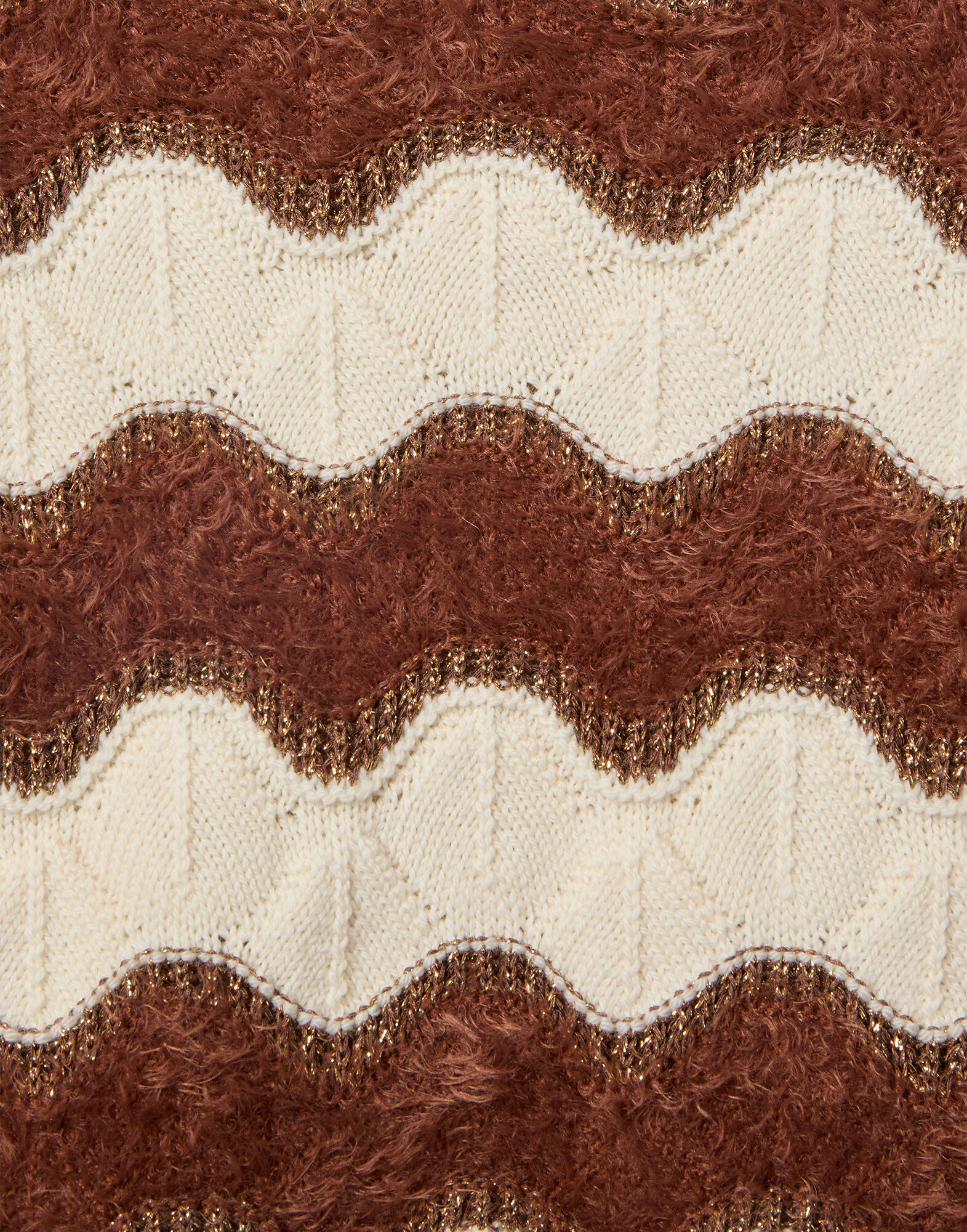 La DoubleJ Hang Ten Sweater Color Block White & Brown PUL0330KNI183VA428WH01