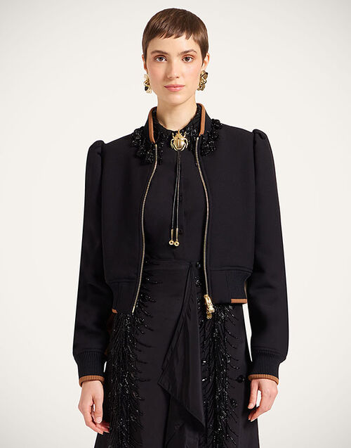 La DoubleJ Bon Bon Bomber Solid Black JAC0186WOL024SOLIDBL01