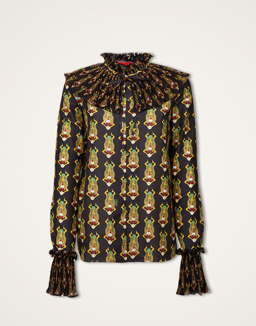 La DoubleJ Nefertiti Shirt Scarab Black SHI0081SIL010SCA01BL01