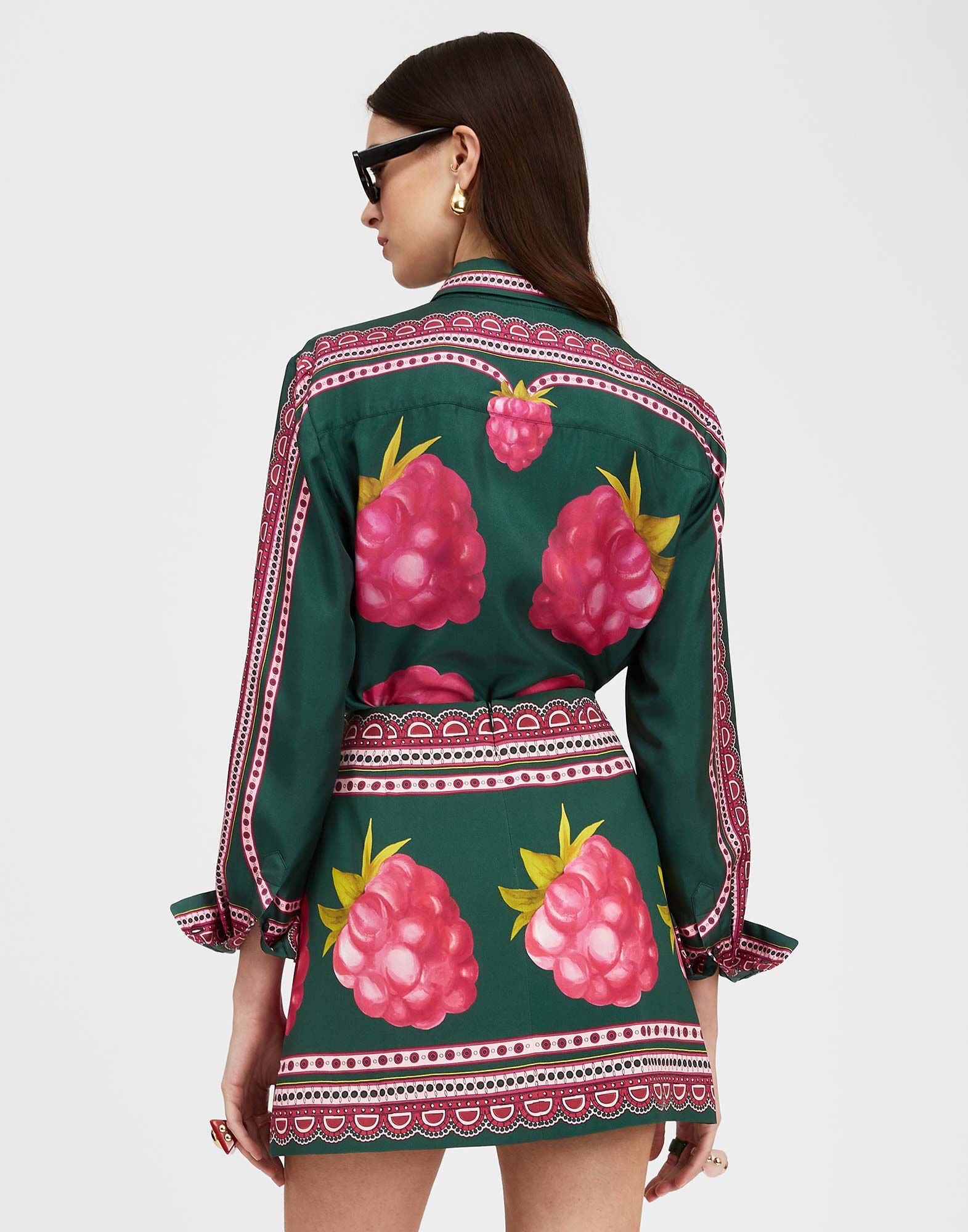 La DoubleJ Boy Shirt Lampone Plac&eacute;e Emerald SHI0040SIL006FMB06GR04