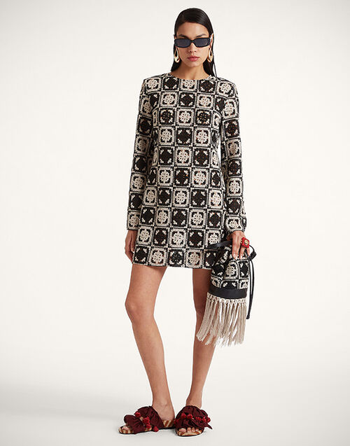 La DoubleJ Mini Supreme Swing Dress Mini Tiles Black DRE0652JCQ077MIT01BL01