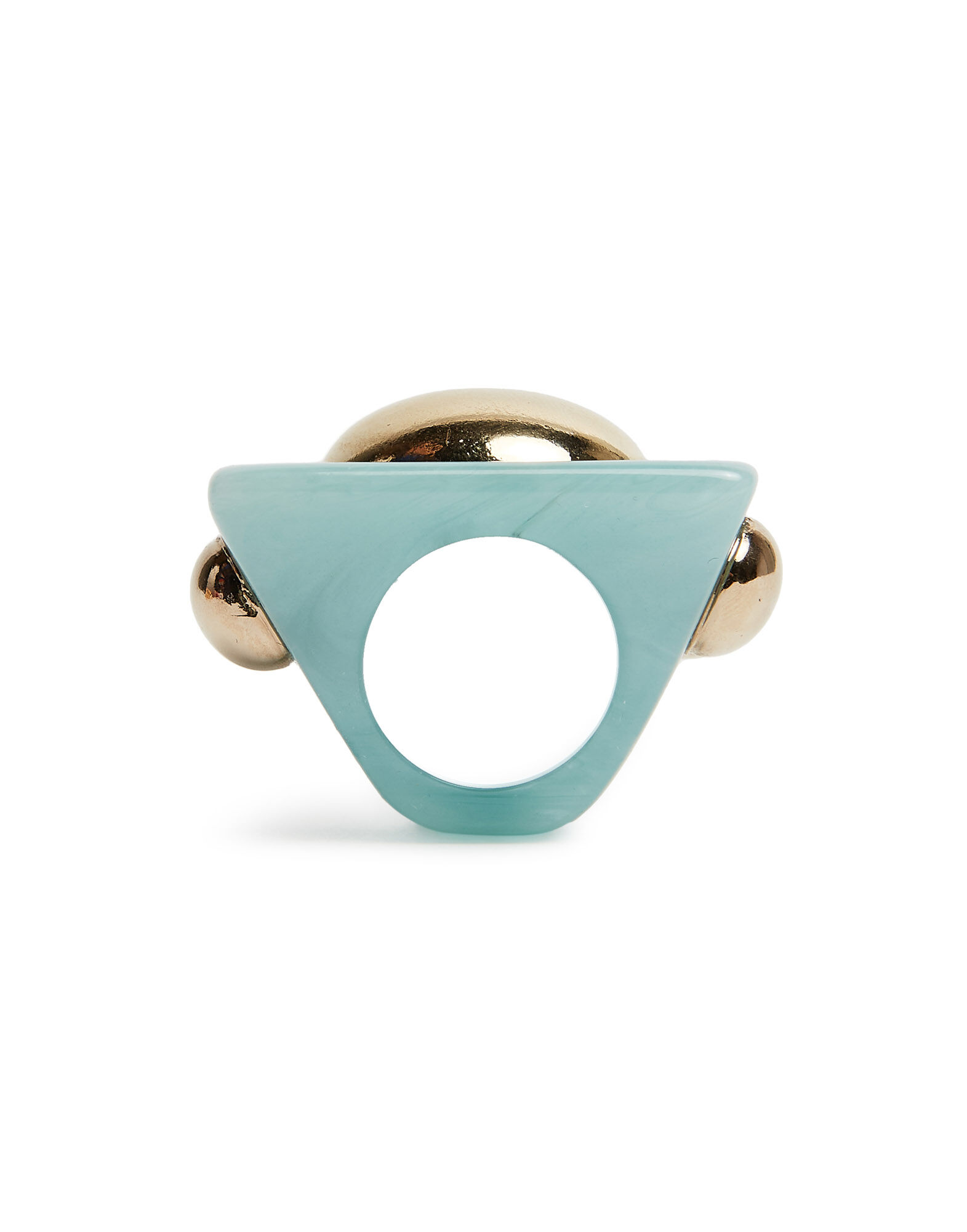 La DoubleJ Hathor Square Ring Light Blue RIN0003POL005SOLIDBU01