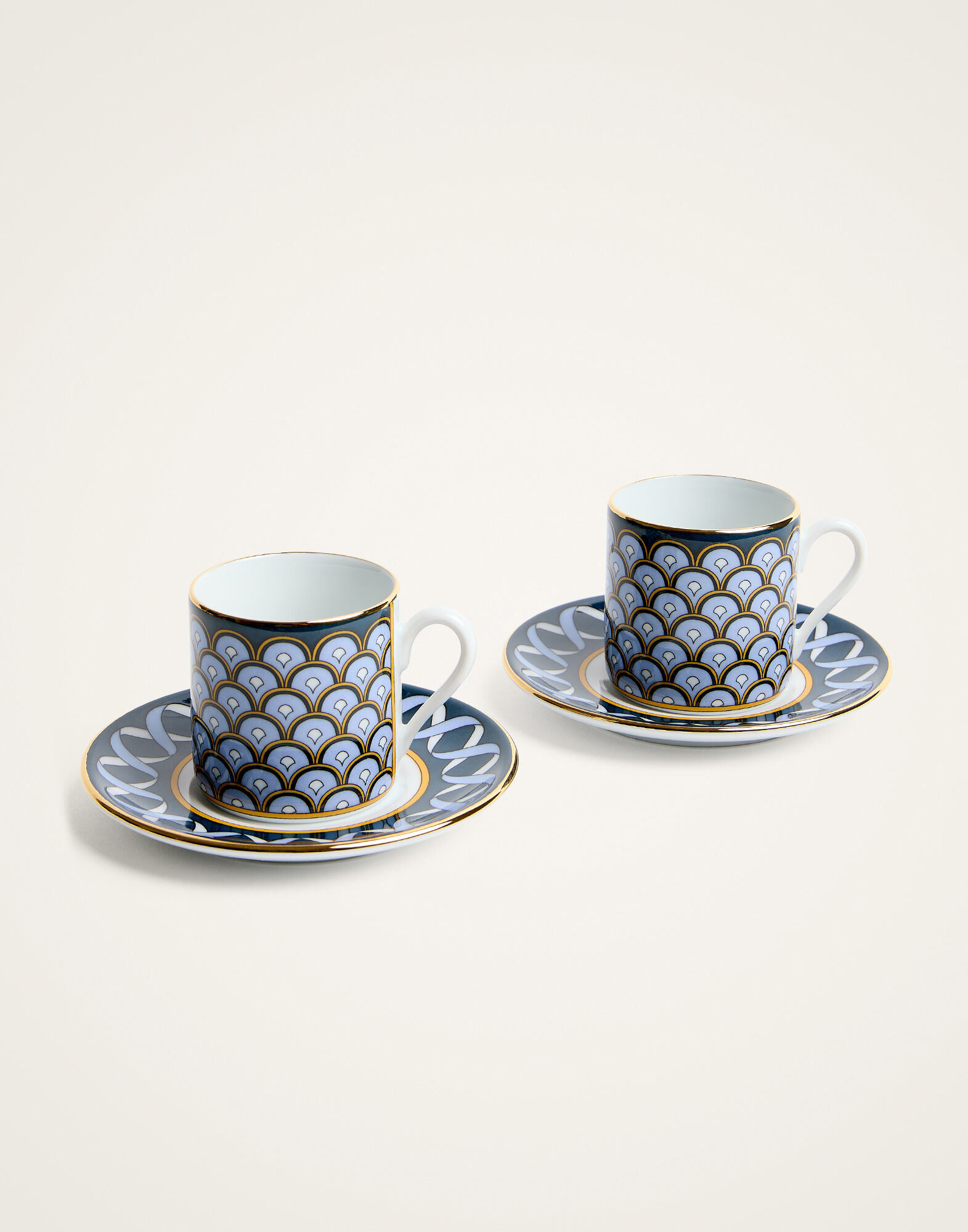 La DoubleJ Impero Espresso Cup Set Of 2 Odysseus Midnight Blue CUP0011CER001ODY01BU04