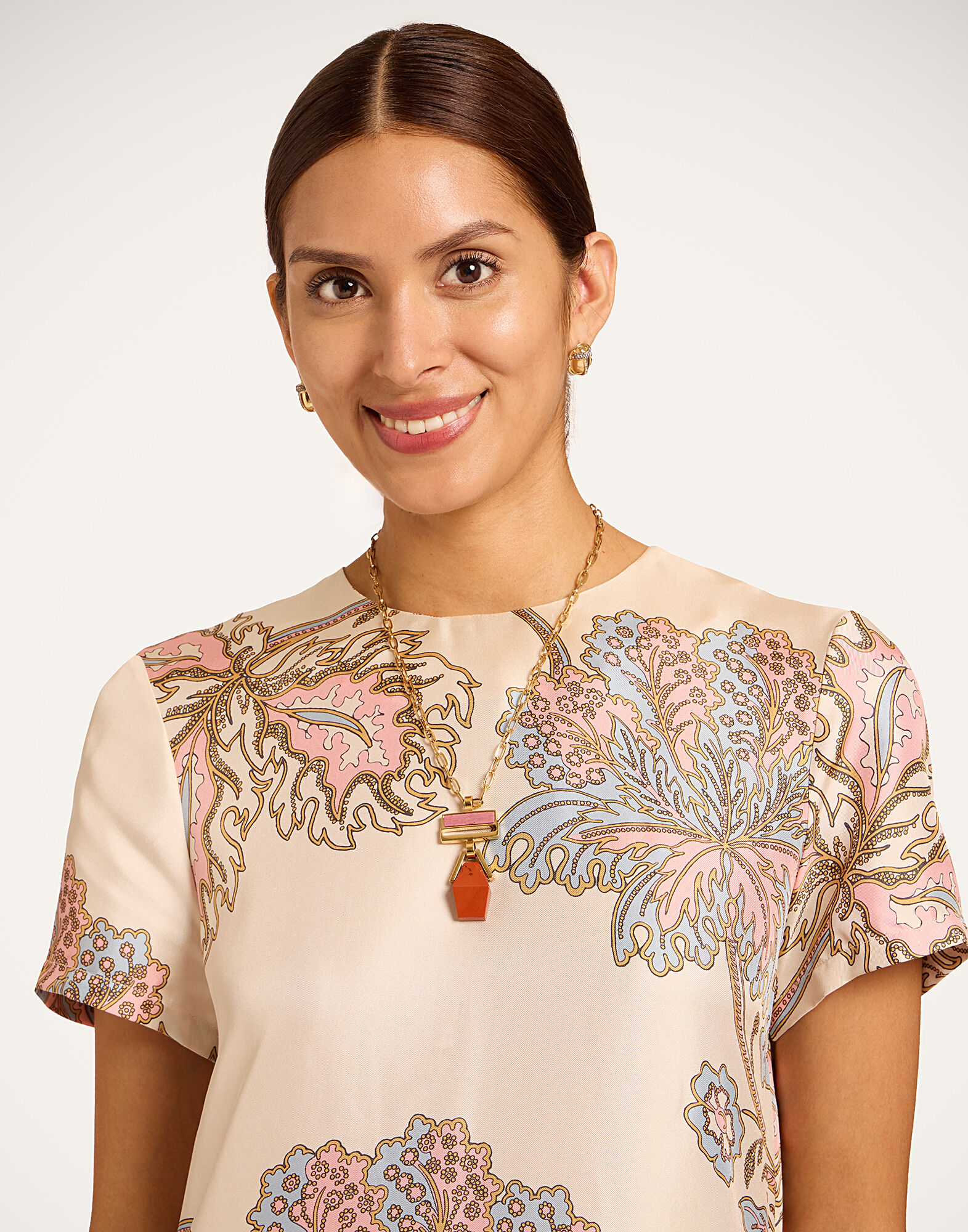 La DoubleJ Swing Dress Swathe Ivory DRE0316SIL001SWA01WH04
