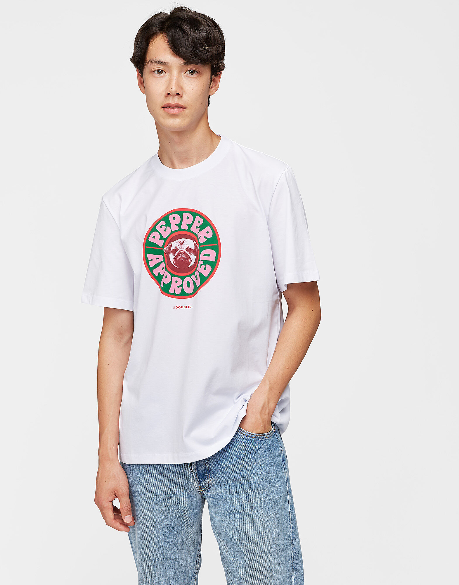 LaDoubleJ Men's Slogan T-shirt Pepper Approved SHI0053JER010SLO0008