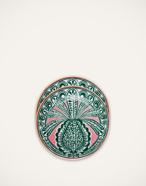 La DoubleJ Dessert Plate Set of 2 Big Pineapple Fuxia DIS0031CER001PNP0009