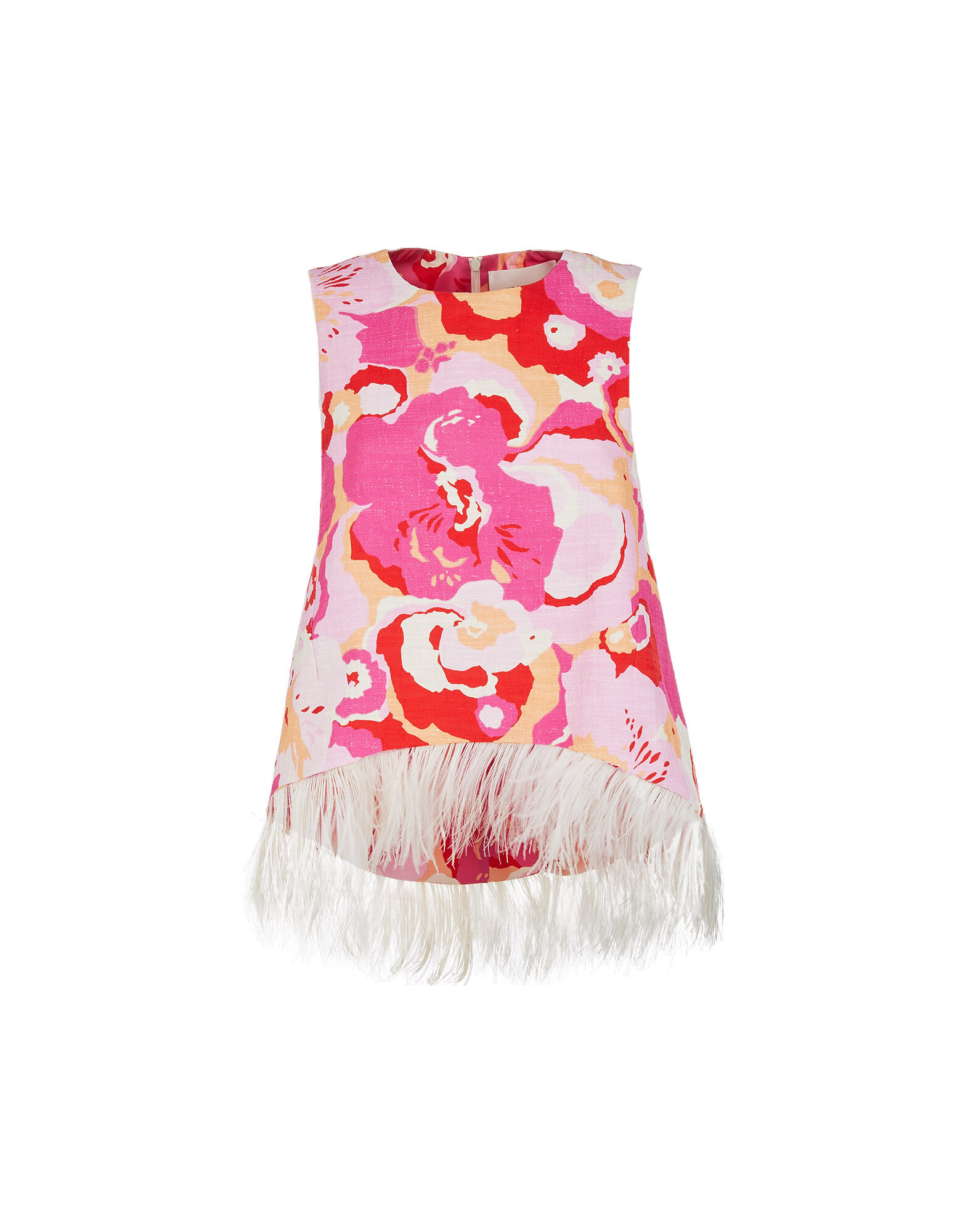 LaDoubleJ La Scala Top (With Feathers) Peonia Rosa TOP0013COT005PEO0002