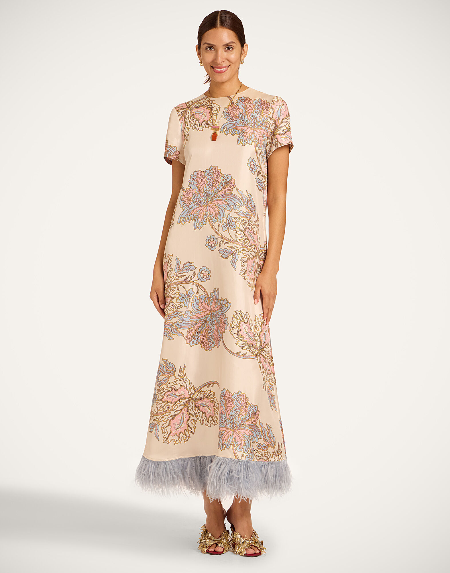 La DoubleJ Swing Dress Swathe Ivory DRE0316SIL001SWA01WH04
