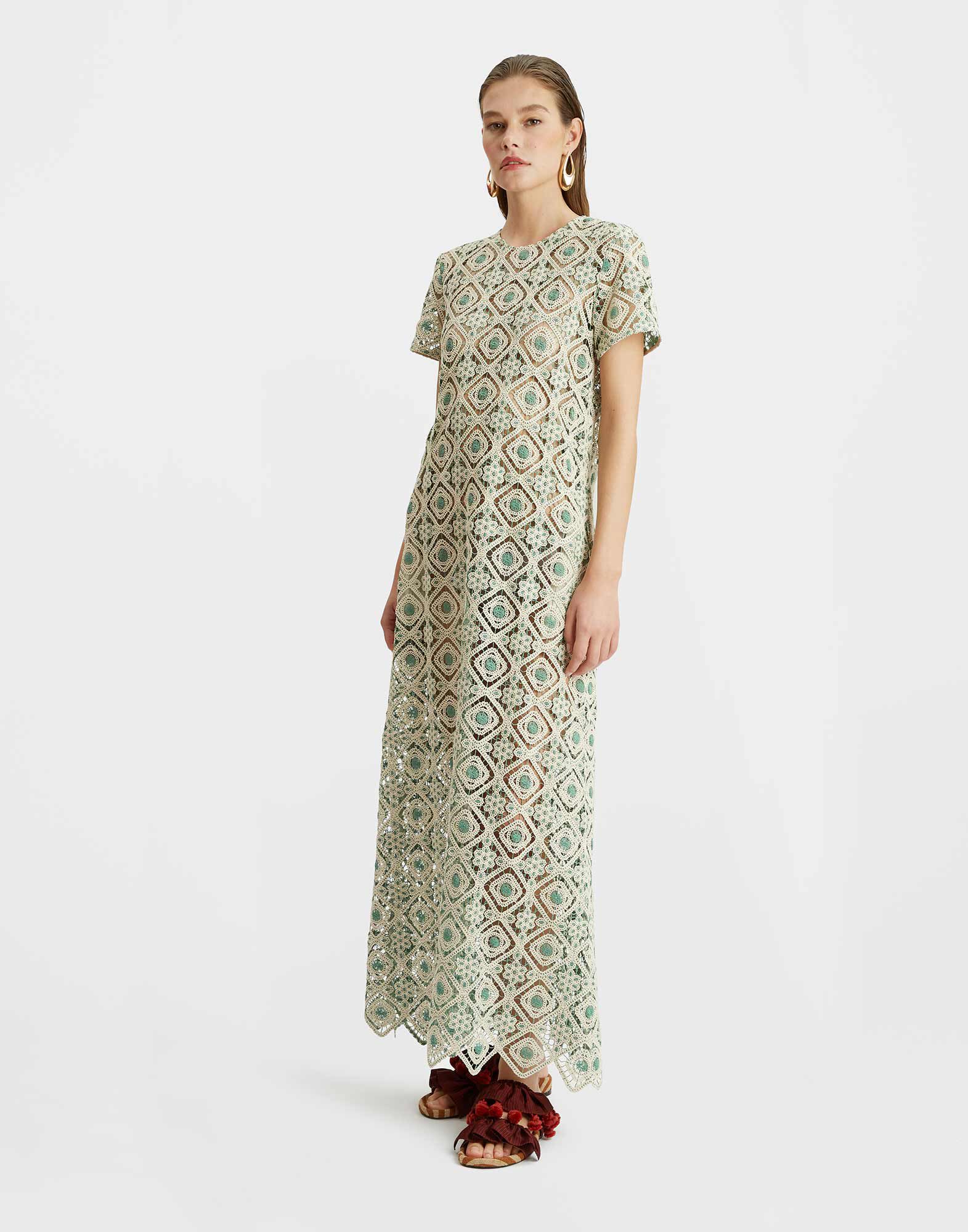 La DoubleJ Swing Dress Agua Cream DRE0001JCQ078AGU01WH03