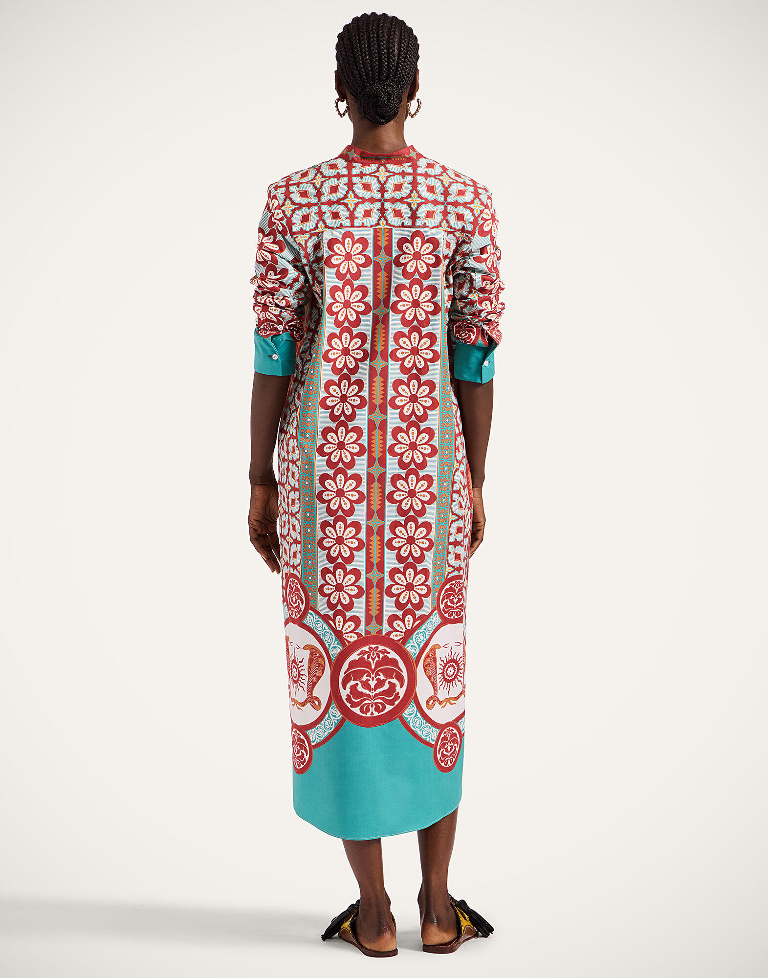 La DoubleJ Sundowner Tunic Pagoda Plac&eacute;e Rust DRE0924COT015PAG01OR04