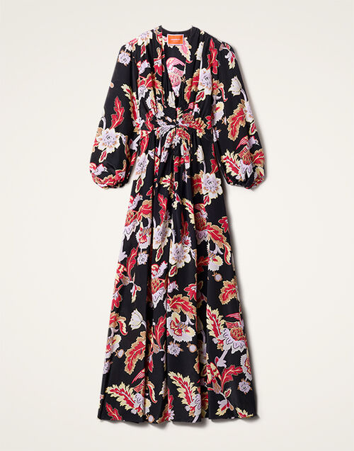 La DoubleJ Long Camerino Dress Lark Black DRE0585CRE001LAR01BL01