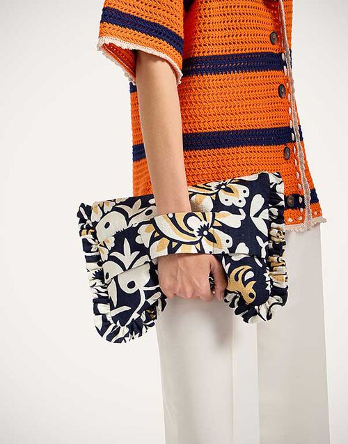 La DoubleJ Hand Pochette Selva Blue BAG0059COT005SEL06BU03