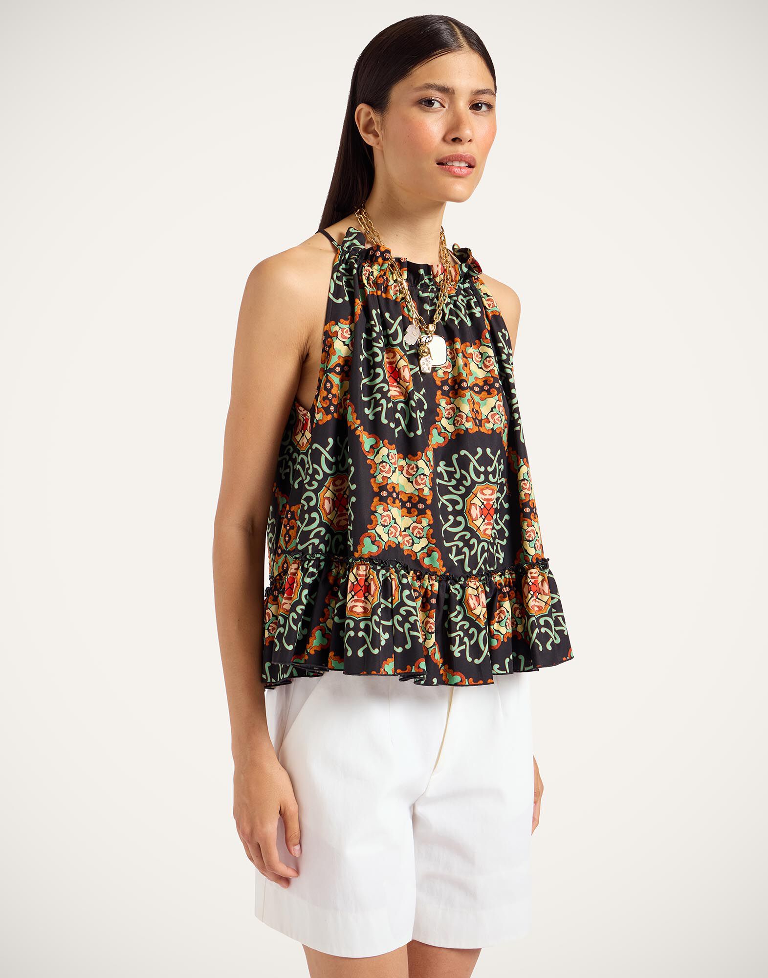 La DoubleJ Granita Top Ballata Black TOP0151COT039BAL01BL01