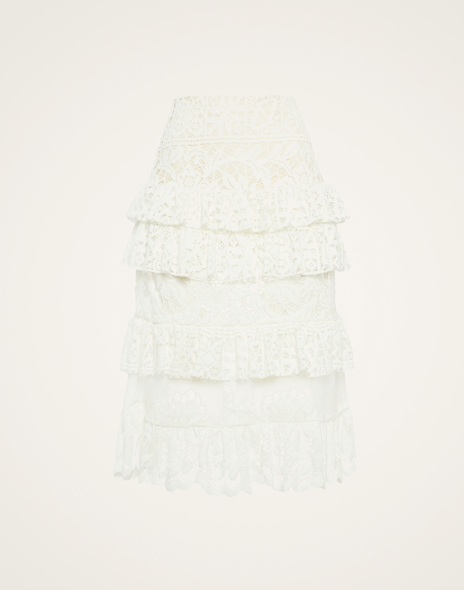 La DoubleJ Footloose Lacey Skirt White SKI0104EMB028SOLIDWH01