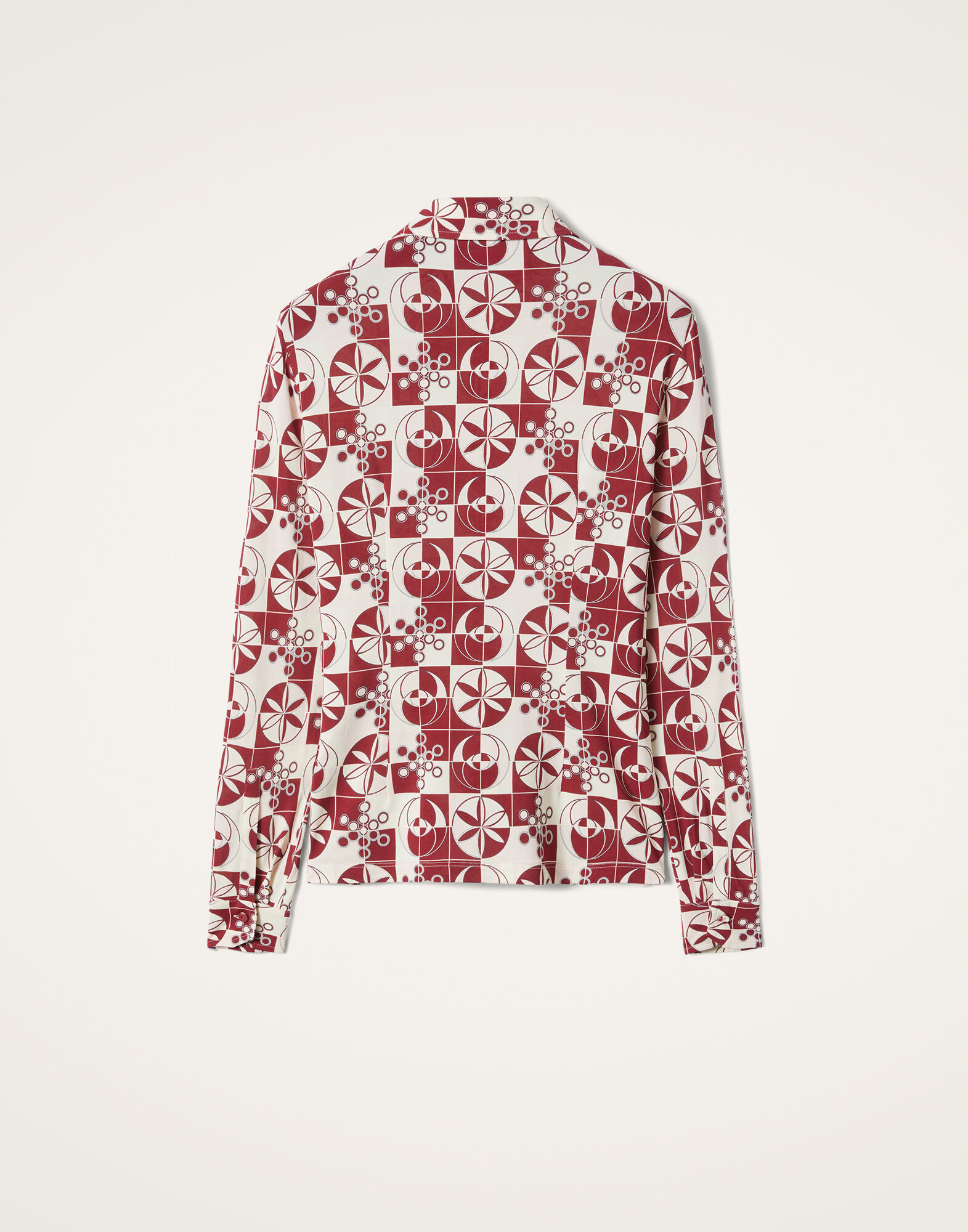 La DoubleJ Fitted Shirt Eclipse Burgundy SHI0116JER027ECL01RE02