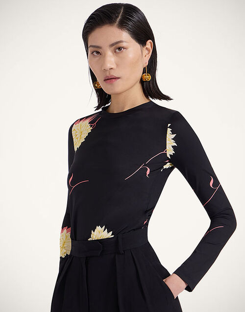 La DoubleJ Crew Top Derby Black TOP0024JER005DER01BL01