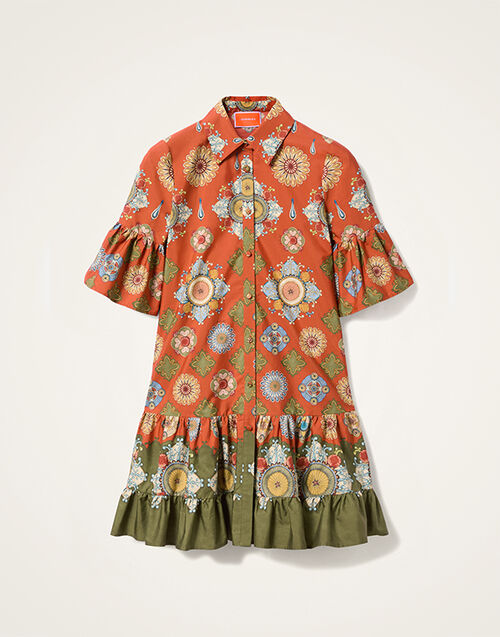 La DoubleJ Choux Dress Nucleus Placée Rust DRE0193COT039NUC02OR04