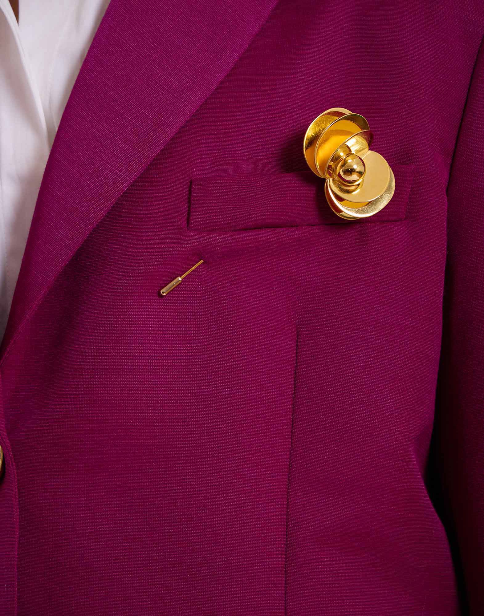 La DoubleJ Aura Pin 24k Gold Plate BCH0001BRA003SOLIDYE05