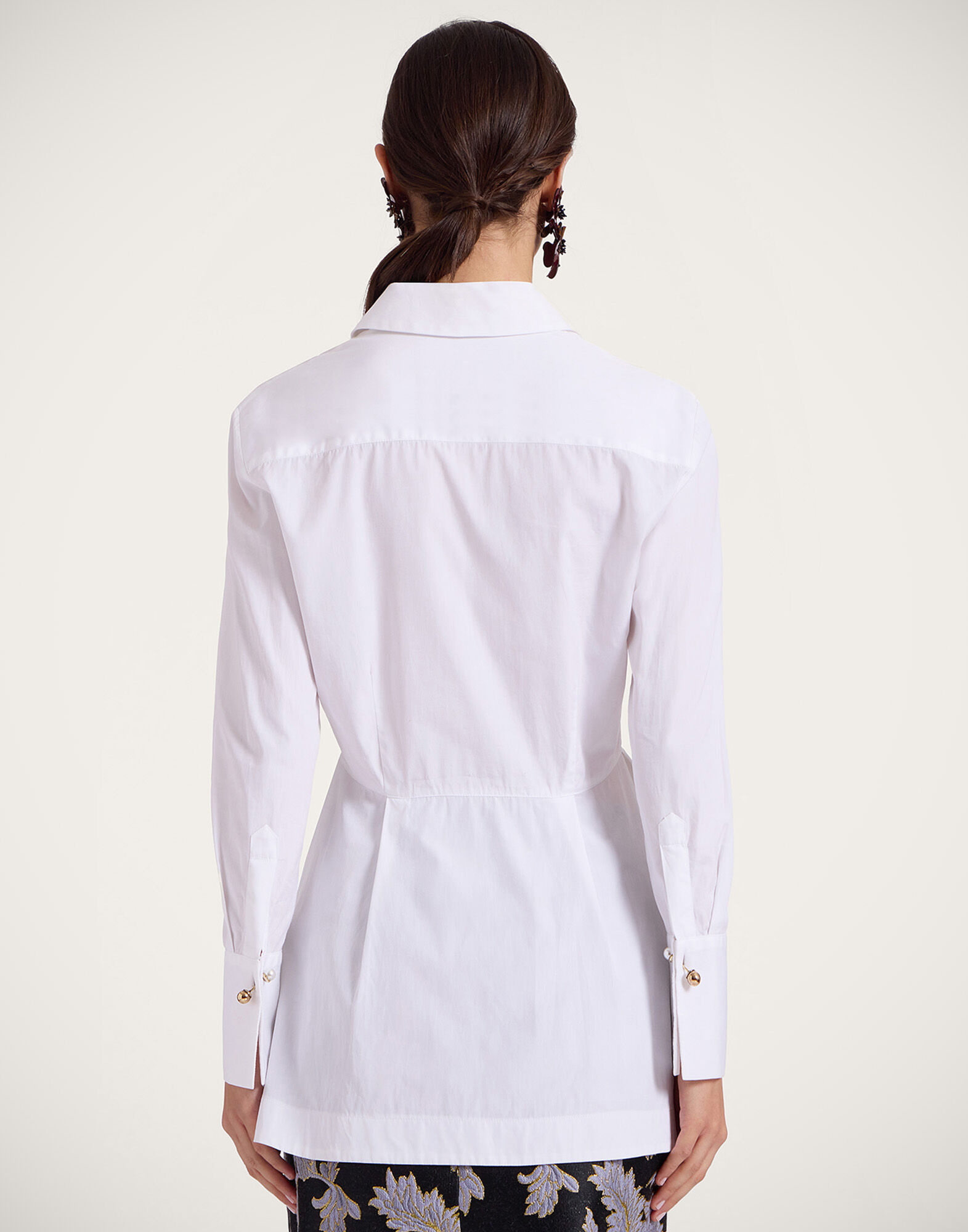 La DoubleJ Iris Shirt Solid White SHI0113COT064SOLIDWH01