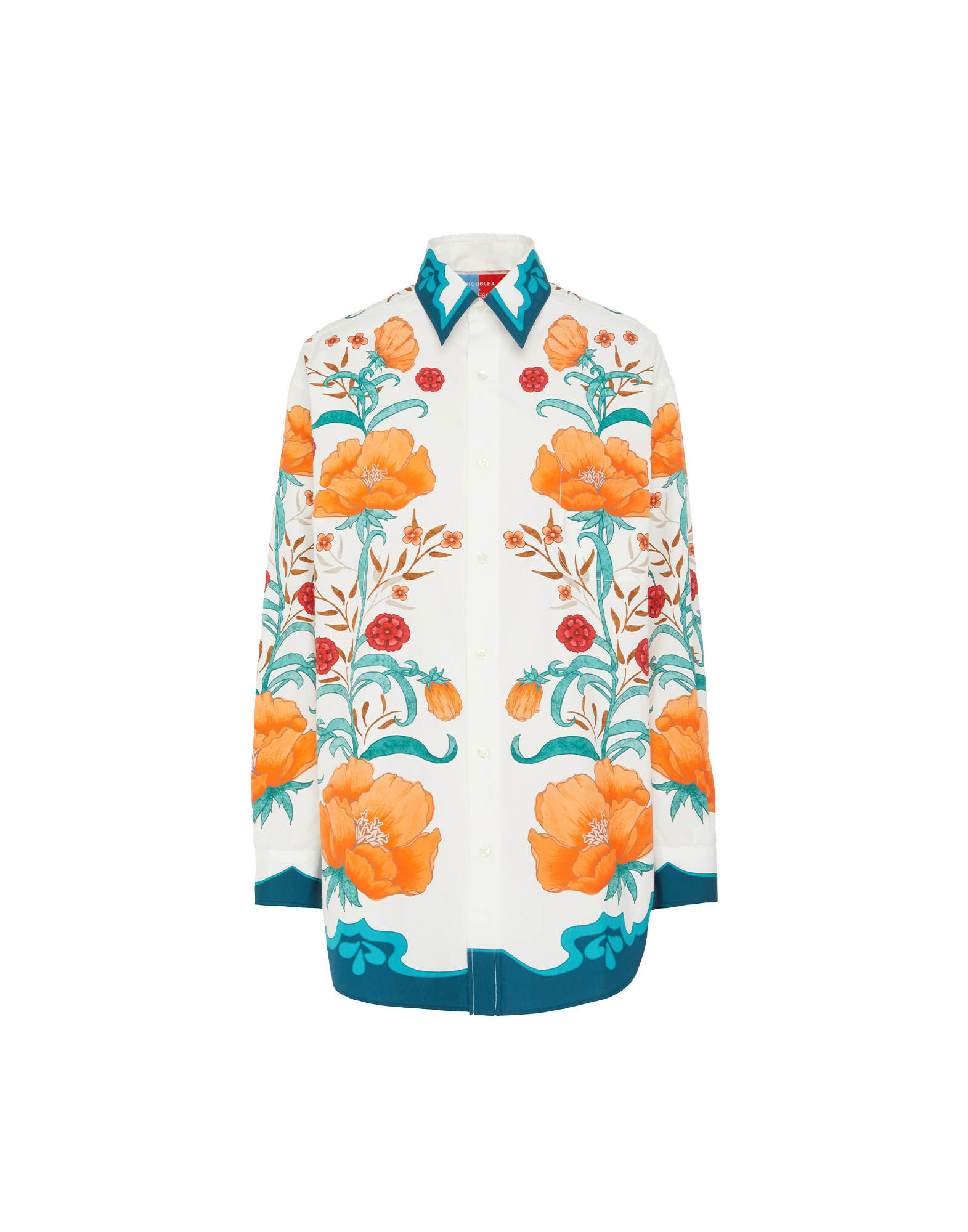 La DoubleJ Better Than Your Boyfriend's Shirt Morpheus Plac&eacute;e Orange SHI0092COT039MOR01OR02