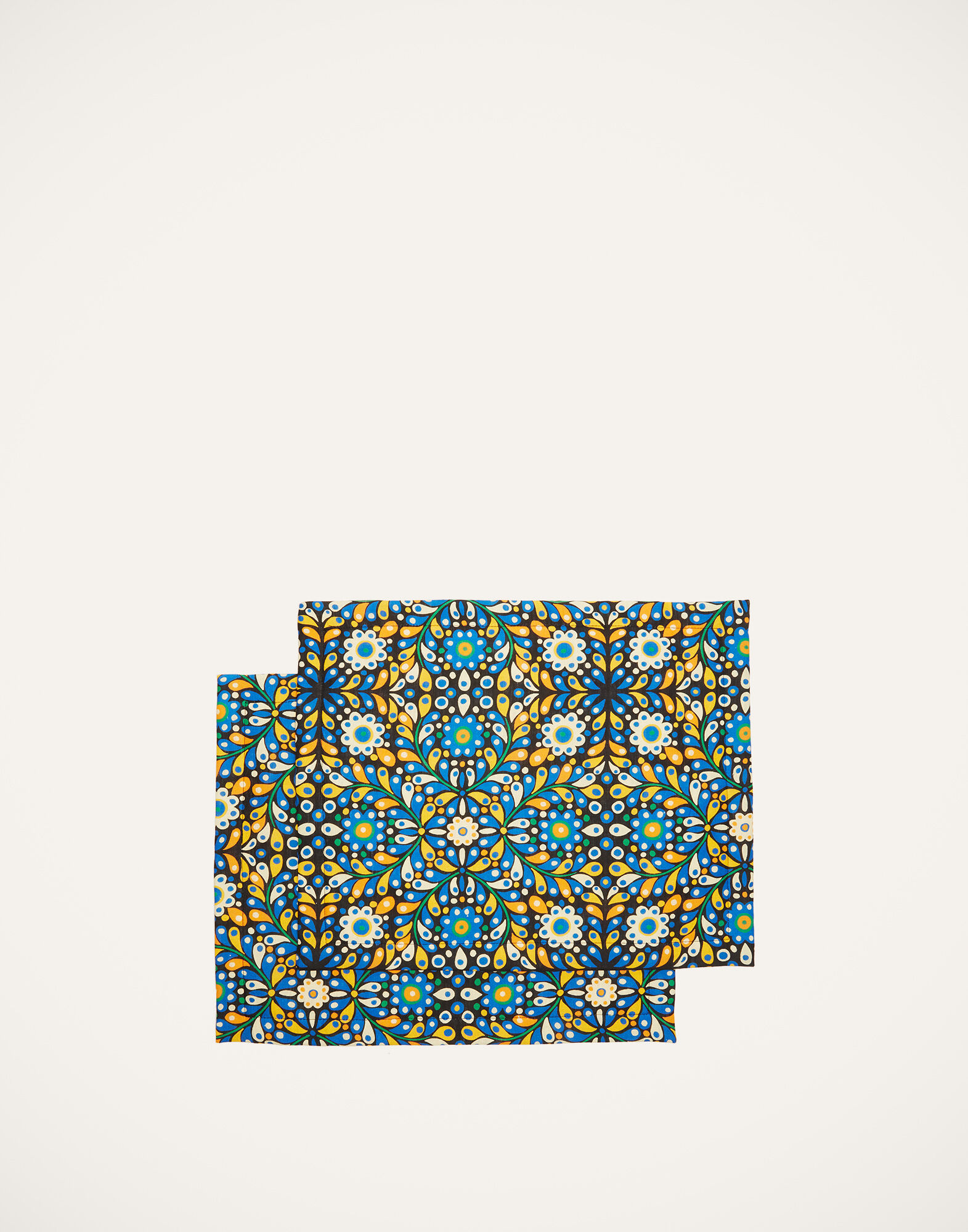 La DoubleJ Placemat Set Of 2 Confetti Blu TBM0001LIN001CON0002