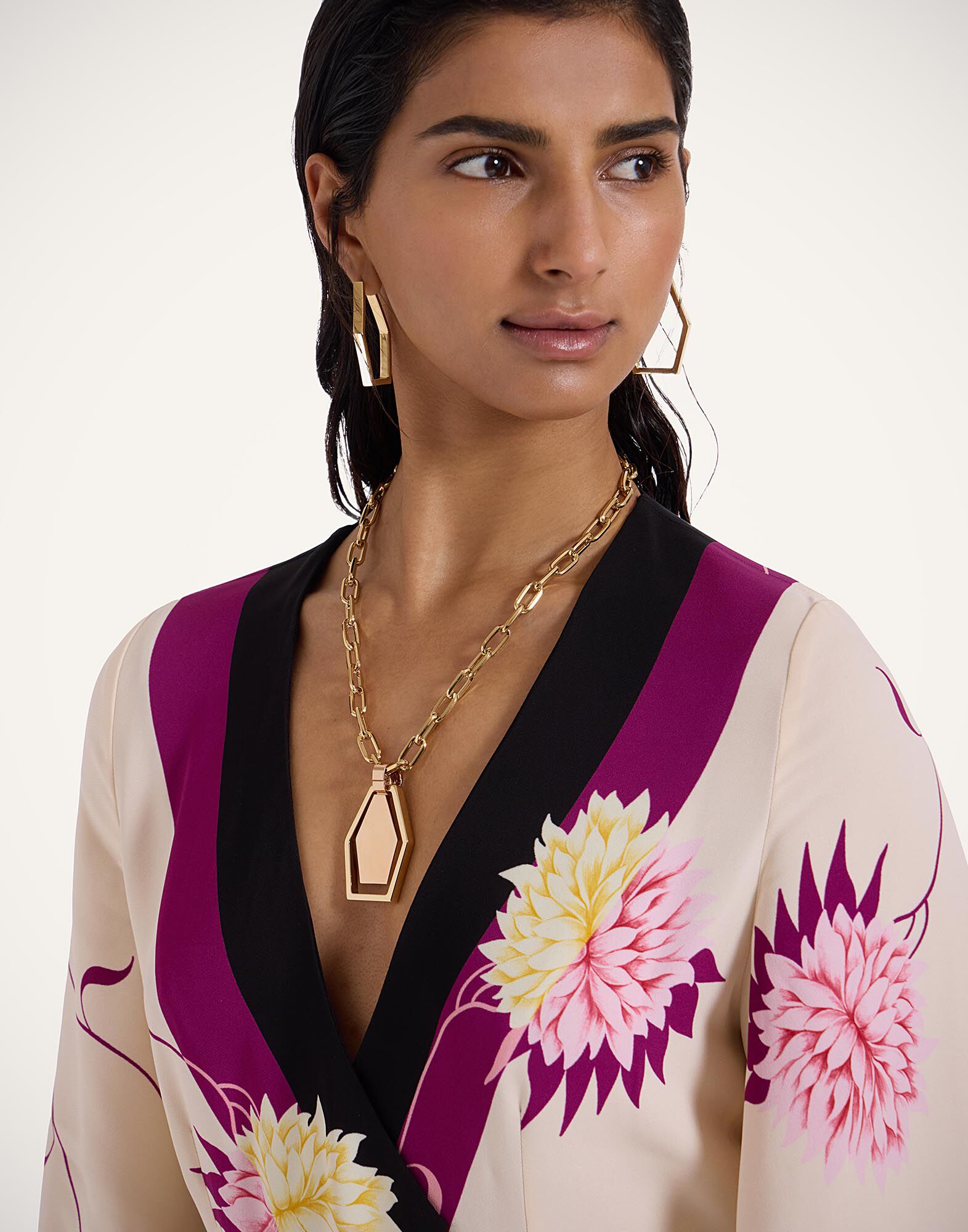 La DoubleJ The Wrap Dress Derby Plac&eacute;e Multicolor DRE0734CAD005DER03MU01