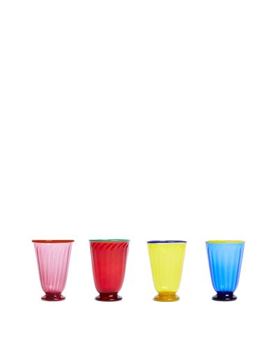 Rainbow set of 8 glasses in multicoloured - La Double J