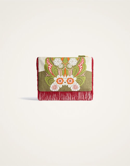 La DoubleJ Hand Pochette Ambrosia Plac&eacute;e Orange BAG0102COT005AMB03OR02