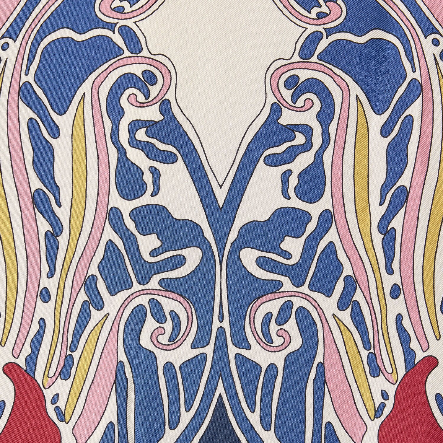 La Doublej The Kaftan Multicolor Silk Kaftan With V Neck And All-over Floral Print Woman In White