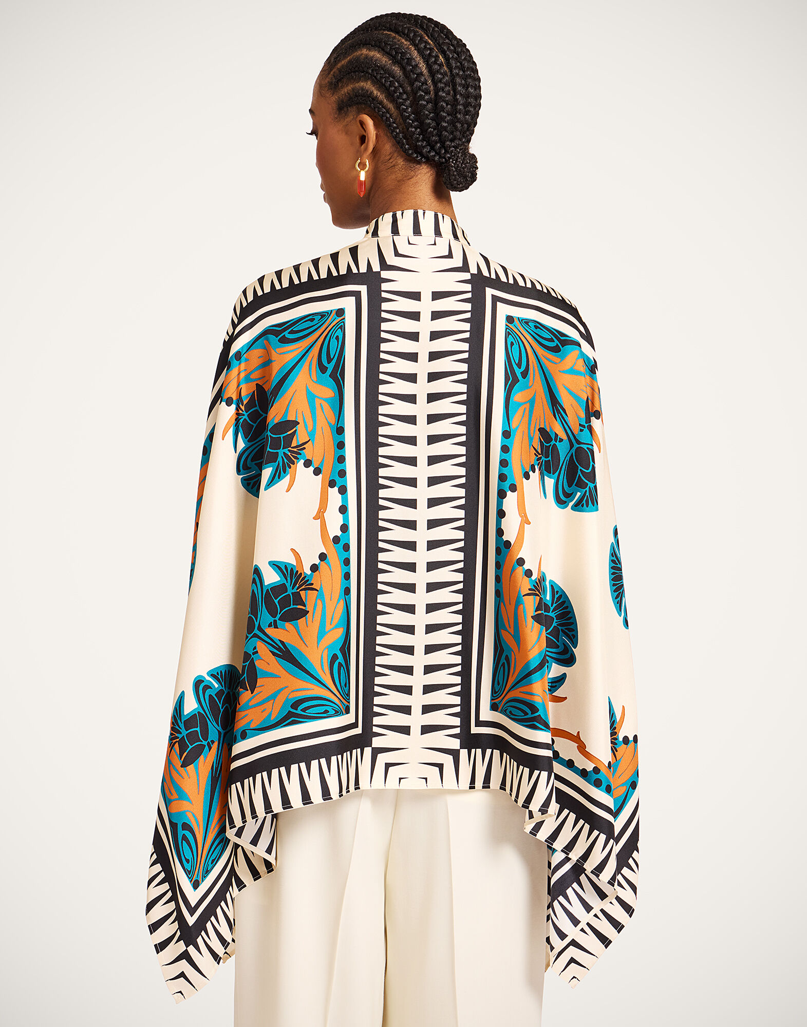 La DoubleJ Foulard Shirt Florence Plac&eacute;e SHI0059SIL006FLO0002