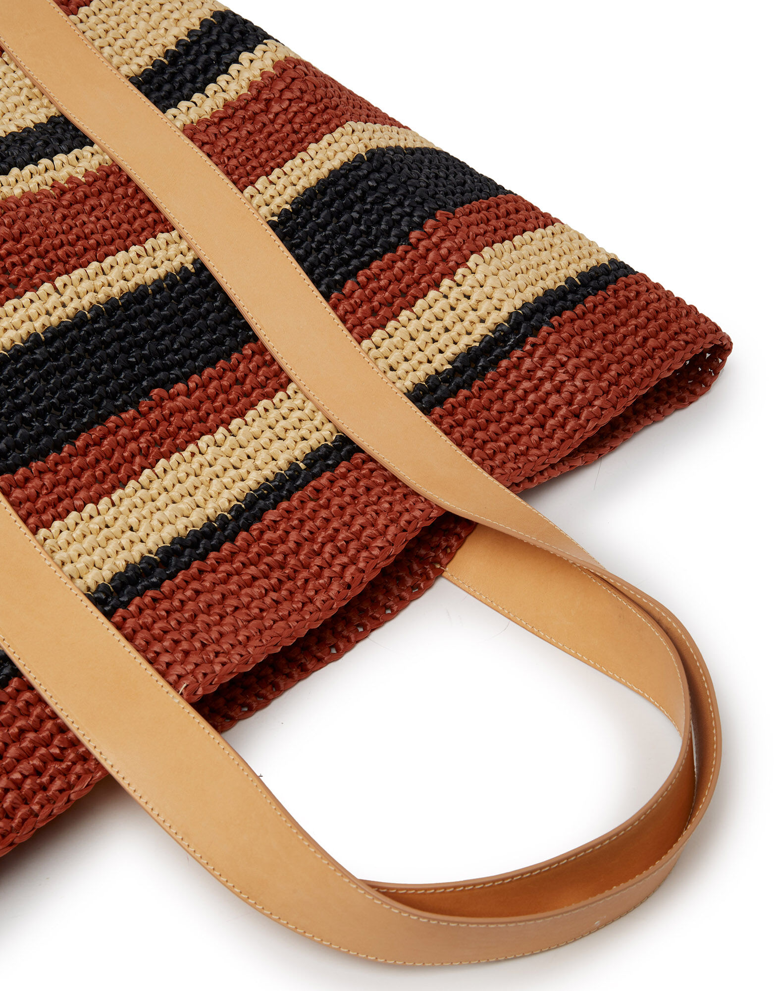 La DoubleJ Tote Raffia Bag Multicolor Black BAG0042RAF003MUL0054