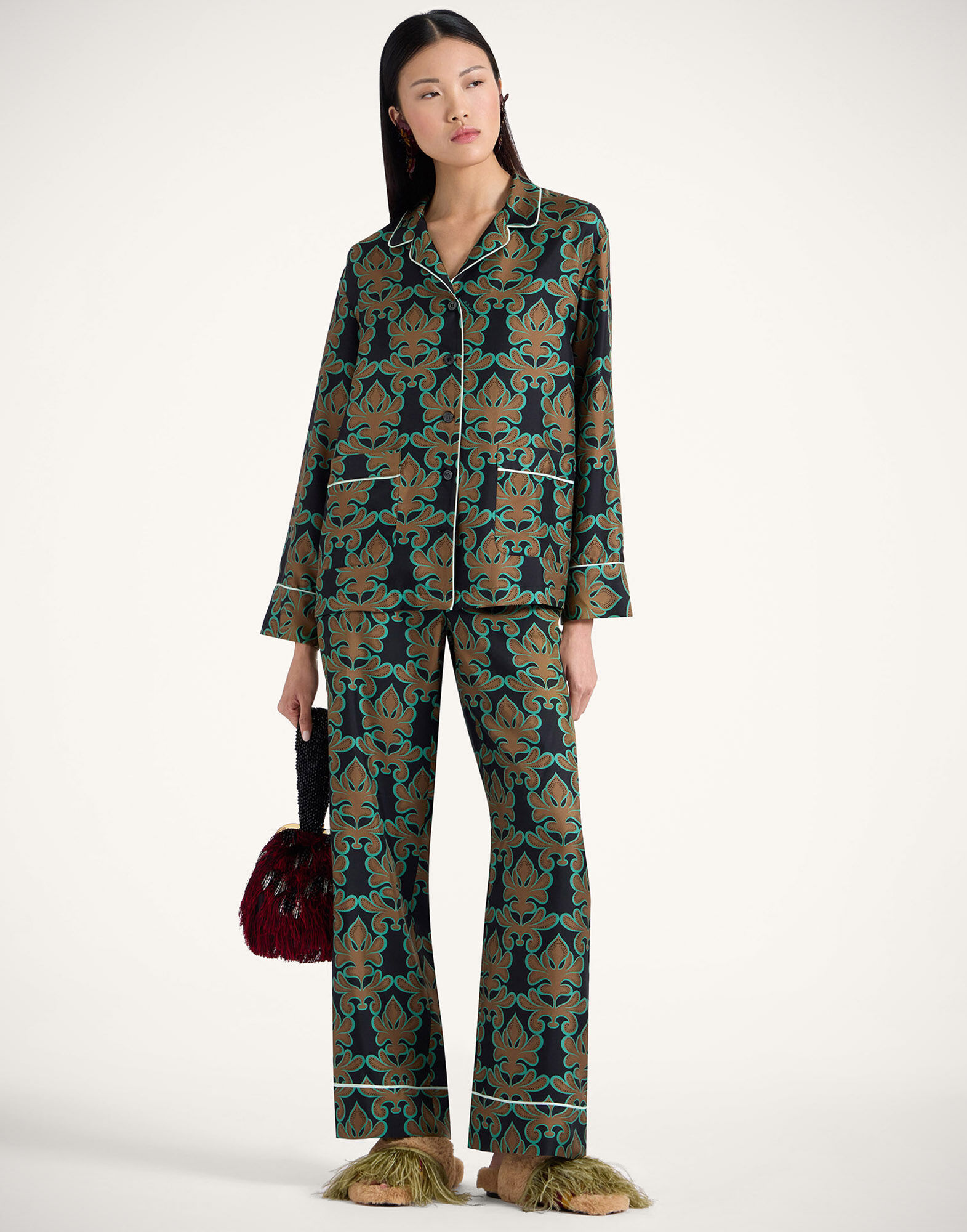 La DoubleJ Pajama Pants Herald Black TRO0116SIL001ALD01BL01