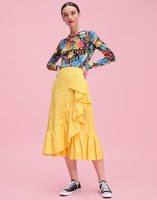 LaDoubleJ Jazzy Skirt Solid Yellow SKI0021COT004YEL0001