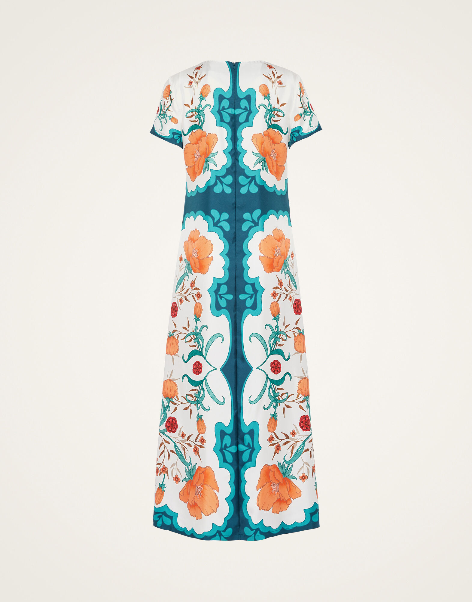 La DoubleJ Swing Dress Morpheus Plac&eacute;e Orange DRE0128SIL001MOR01OR02